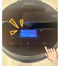 オートクッカービストロがチャーハンのメニューを受信