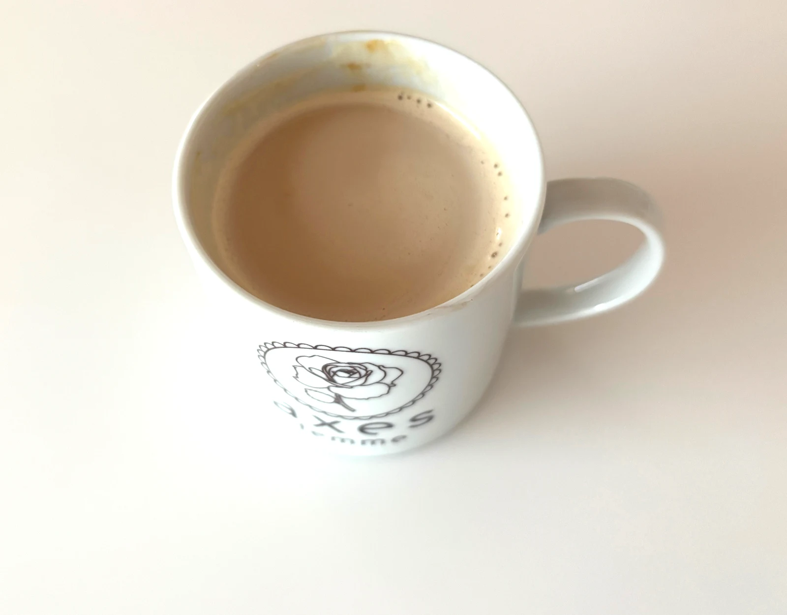 LEYONを入れる前のカフェオレ