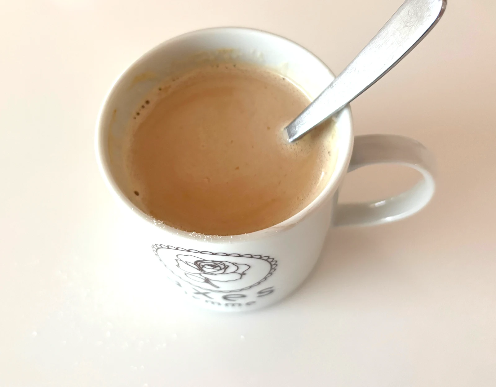 混ぜ終わったカフェオレ