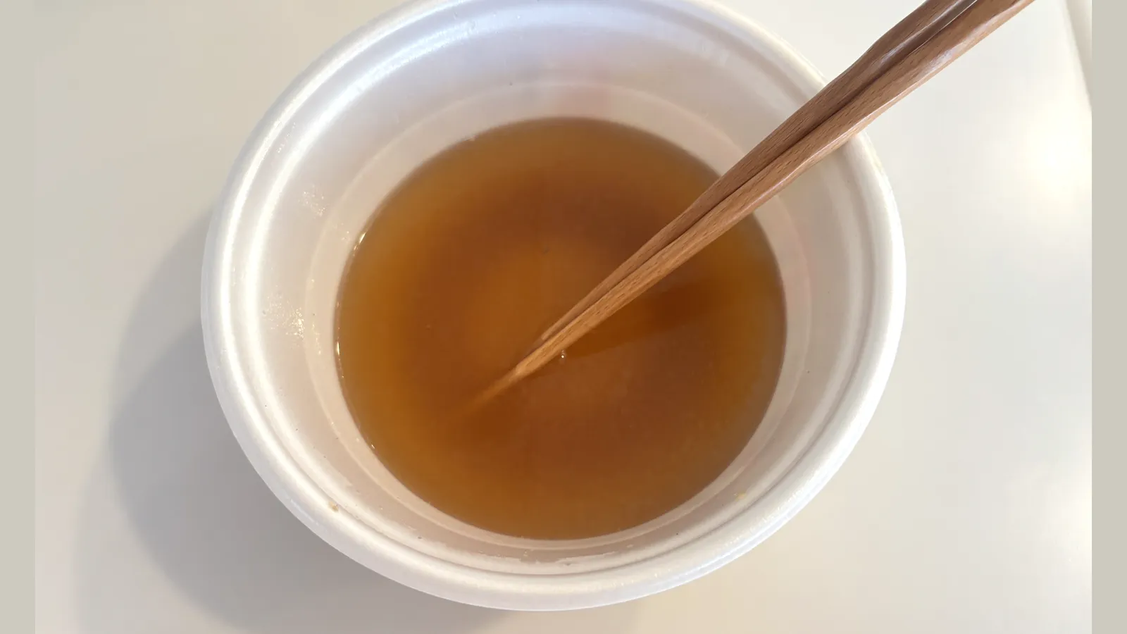 食べ終わったスープ。溶け残りはなし